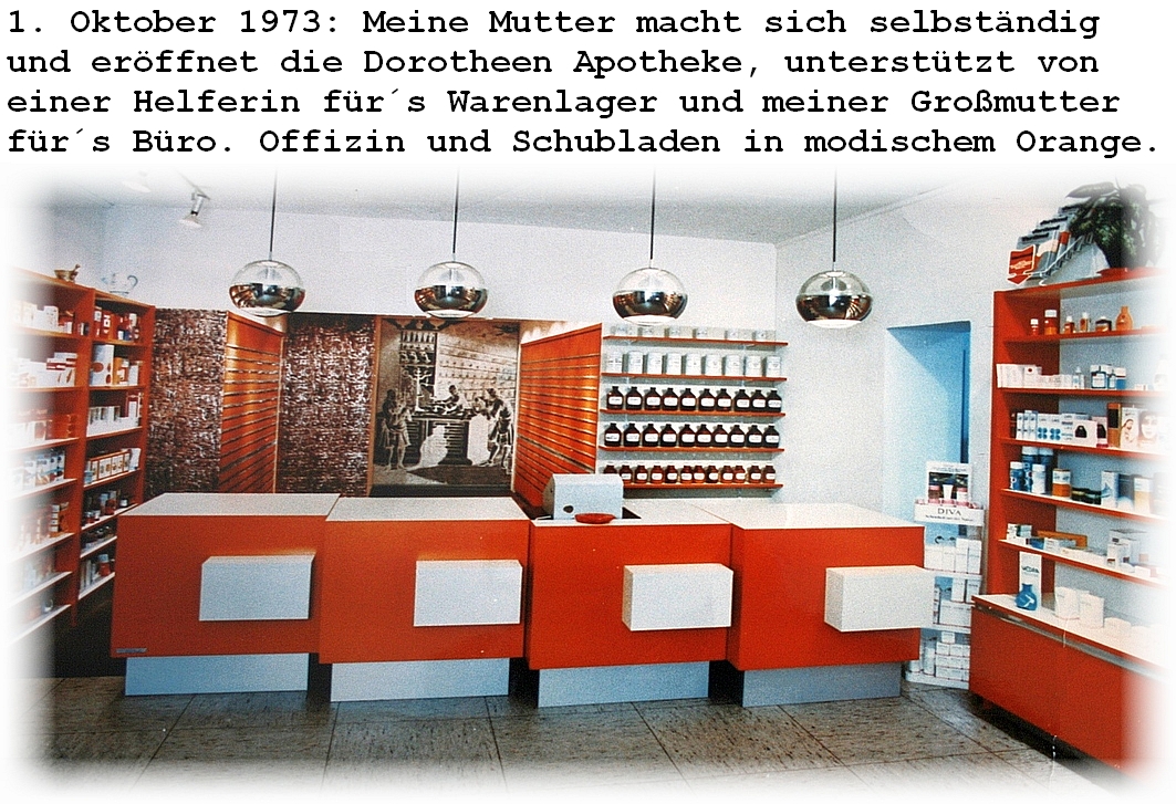 Die Dorotheen Apotheke bei der Er�ffnung 1973