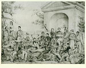 Gr�ndungsbild der Landsmannschaft Teutonia Bonn von 1844